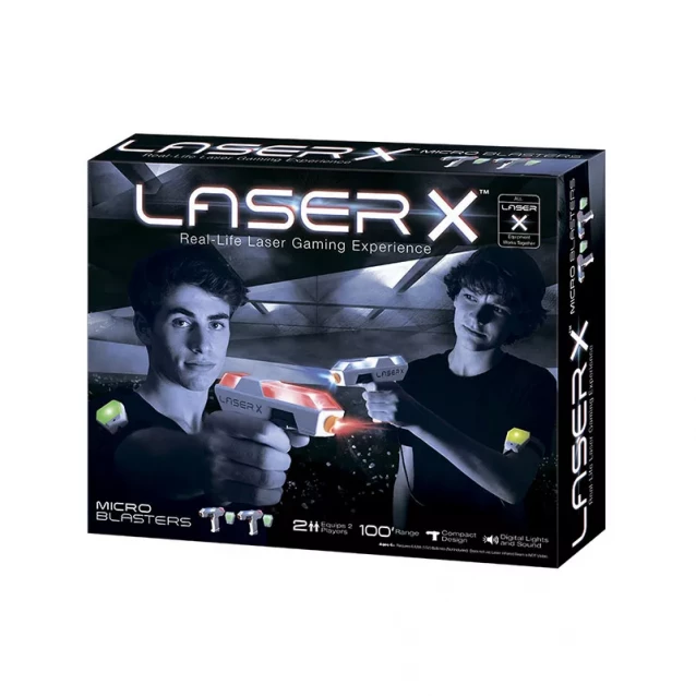 Ігровий набір для лазерних боїв - LASER X МІНІ ДЛЯ ДВОХ ГРАВЦІВ (2 бластера, 2 мішені) - 2