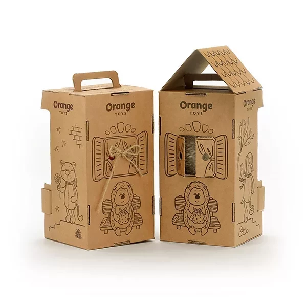 ORANGE Мягкая игрушка Енот дневные с полотенцем в коробке, 28 см - 3
