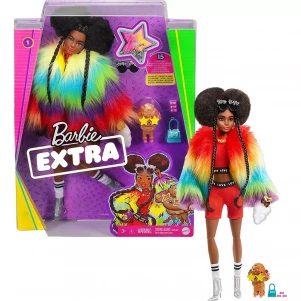 Лялька Barbie Extra у веселковій накидці (GVR04)  лялька Барбі