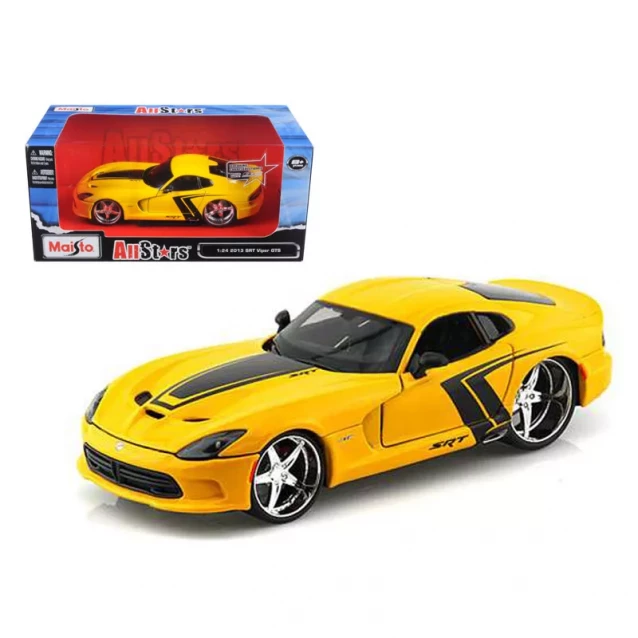 MAISTO Машинка "SRT Viper GTS", масштаб 1:24 31363 yellow - 5