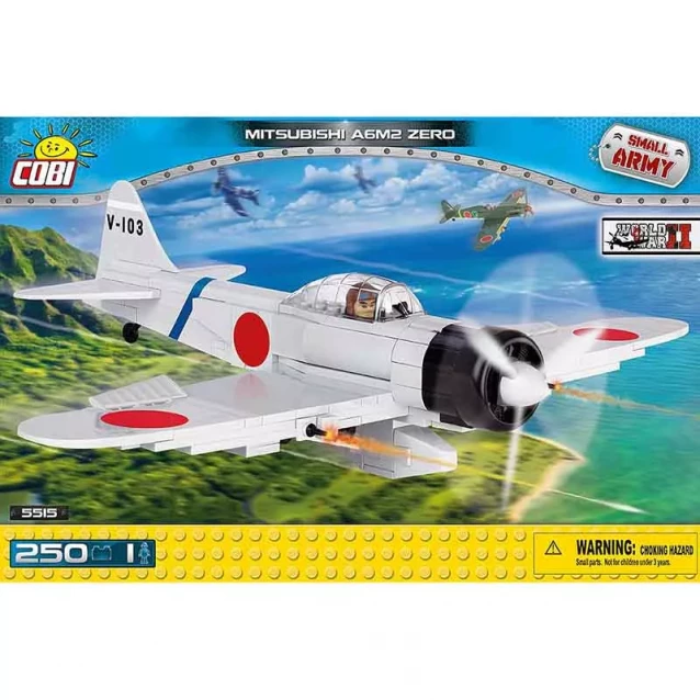 Конструктор COBI Вторая Мировая Война Самолет Мицубиси А6М2 Зеро, 250 деталей - 1