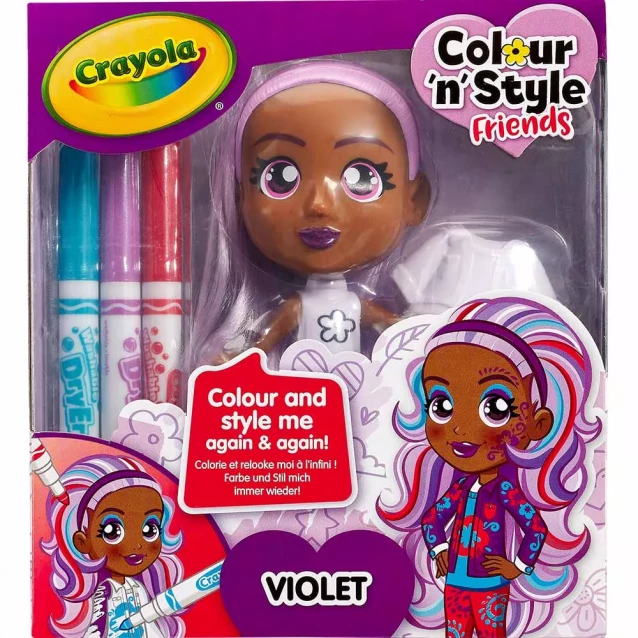 CRAYOLA Colour n Style Набір для творчості "Стильні дівчата" Віолетта 918939.005 - 1