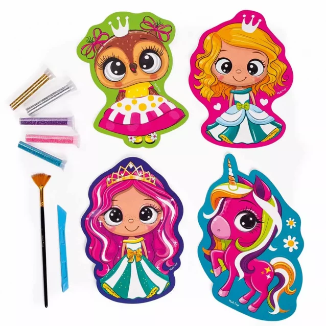 Набір для творчості Vladi-Toys Glitter Art Казкові принцеси ( VT4501-10) - 5