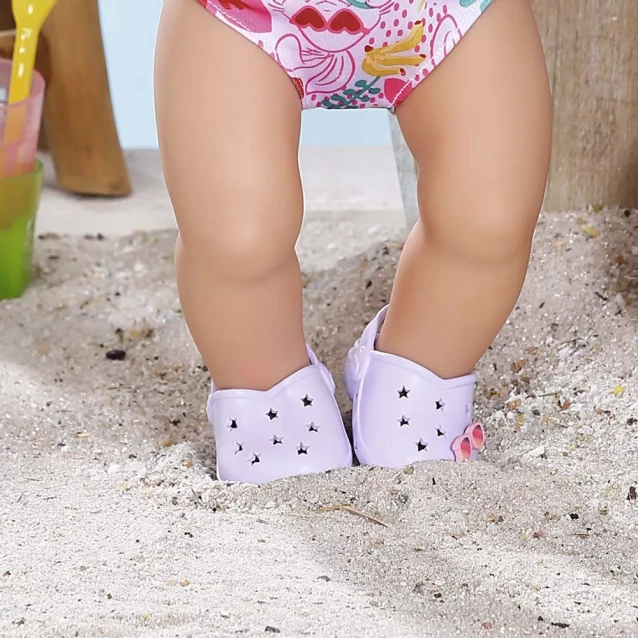 Обувь для куклы Baby Born Сандалии со значками 43 см сиреневые (831809-2) - 3
