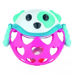 Іграшка з брязкальцем інтерактивна Рожева собачка дитяча іграшка