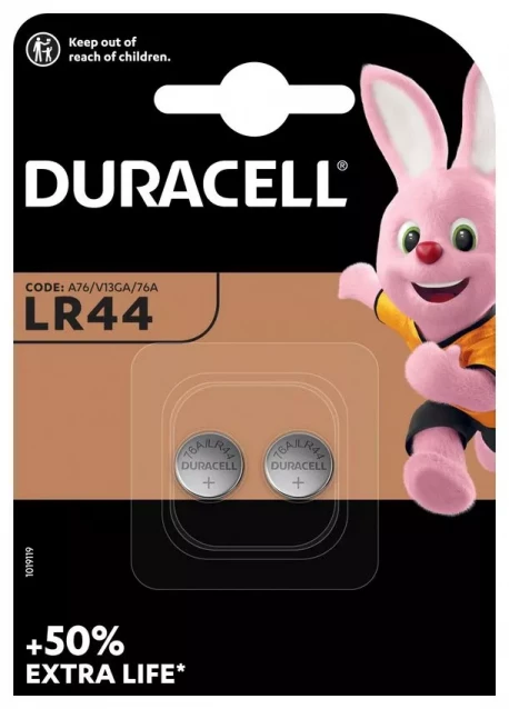 Батарейки щелочные Duracell таблетка LR44 1,5V 76A/A76/V13GA 2 шт (5007795) - 2