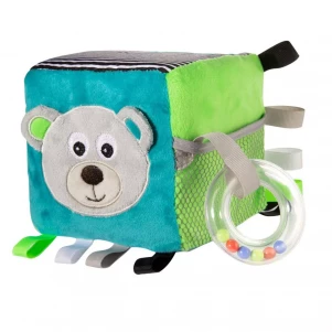 Canpol babies Іграшка-кубик м'яка розвиваюча BEARS - сіра дитяча іграшка