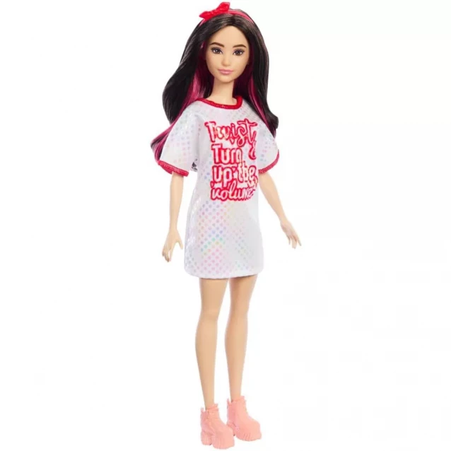 Кукла Barbie Модница в блестящем платье-футболке (HRH12) - 1