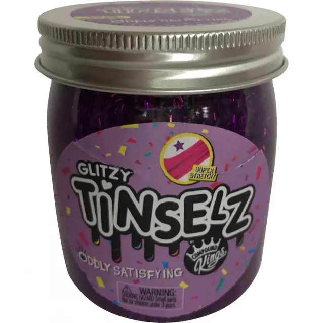 Лізун Slime - Glitzy Tinselz, аромат "Виноград", 210 g (г) - 1