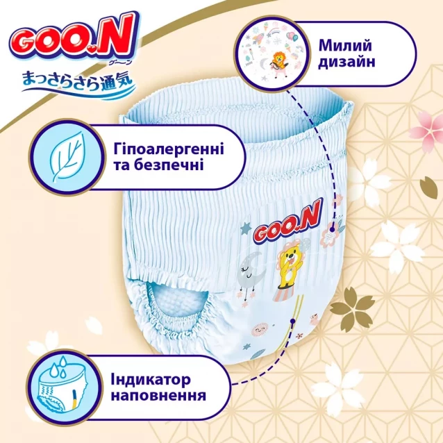Трусики-підгузки Goo.N Premium Soft Розмір 5XL, 12-17 кг 36 од (F1010101-158) - 5