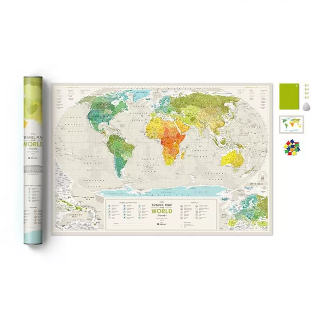 DREAM&DO Скретч карта світу "Travel Map Geography World" (тубус) - 7