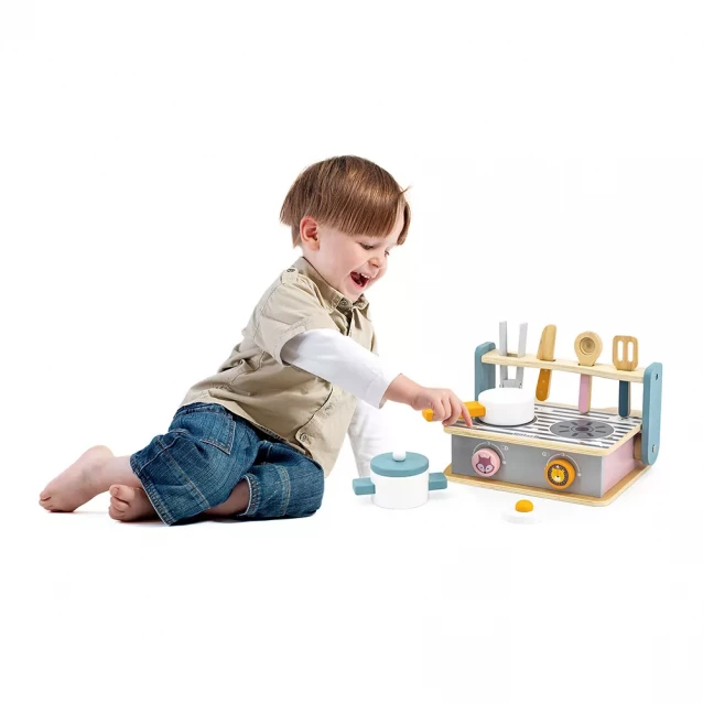 Viga Toys Дитяча плита PolarB з посудом і грилем, складна 44032 - 10