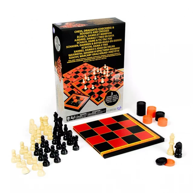 Набір настільних ігор SPIN MASTER Games Шахи, шашки та хрестики-нолики (SM98377/6033146) - 2
