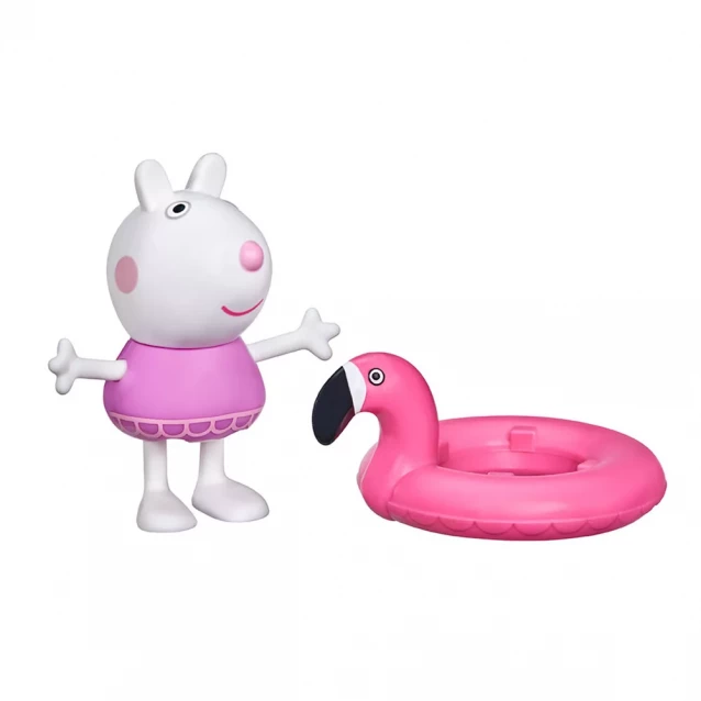 Фигурка Peppa Pig Веселые друзья Сюзи с кругом фламинго (F2206) - 2