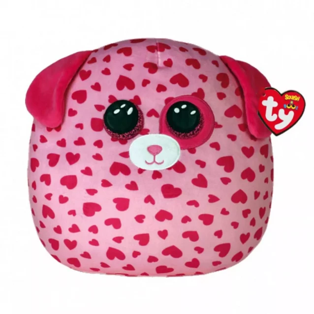 Дитяча іграшка м’яконабивна TY SQUISH-A-BOOS 39208 Рожевий пес "TICKLE" 40 см - 1