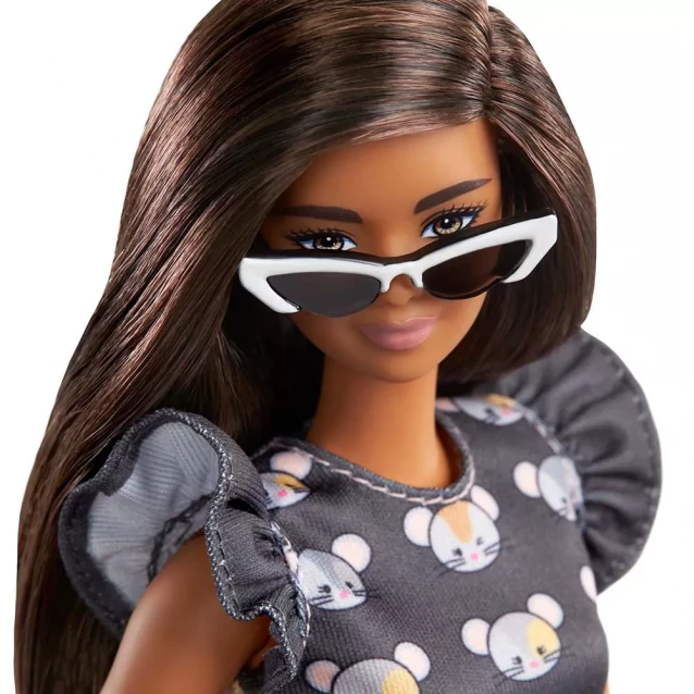 Кукла Barbie "Модница" в платье с милым мышиным принтом - 3