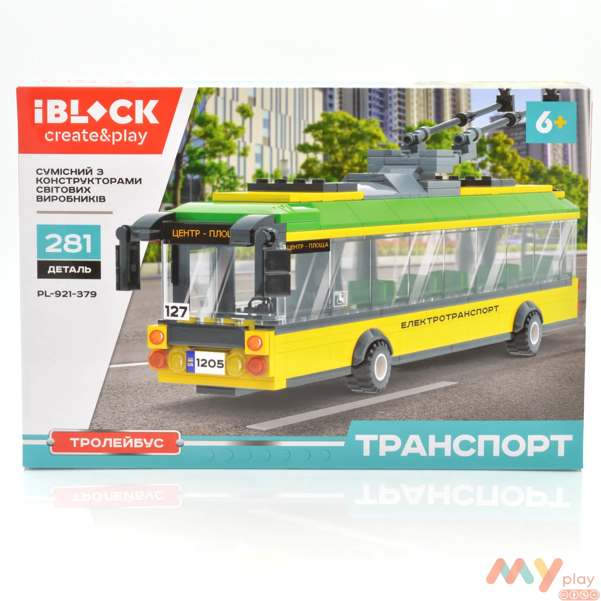 Конструктор Iblock Тролейбус 281 дет (PL-921-379) - ФОТО в 360° - 1