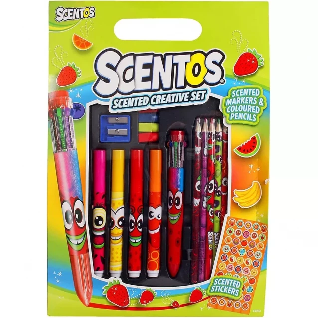Ароматный набор для творчества - ФРУКТОВОЕ ВДОХНОВЕНИЕ (карандаши, маркеры, накл., ручка, аксес.) - 1