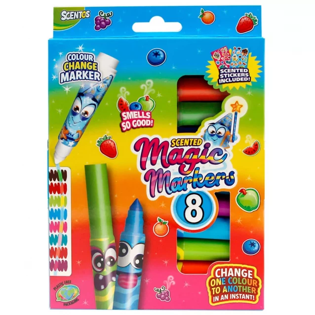 Набор ароматических маркеров для рисования Scentos Цветная магия 8+1 цветов (20102) - 1