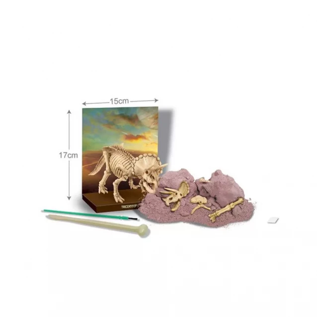 Набір для розкопок Скелет трицератопса 4M KidzLabs (00-03228) - 4