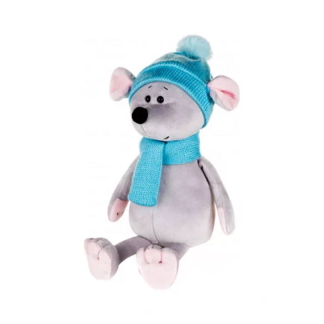 MAXI TOYS Мышонок Блу с шарфом и шапкой, 28 см - 1
