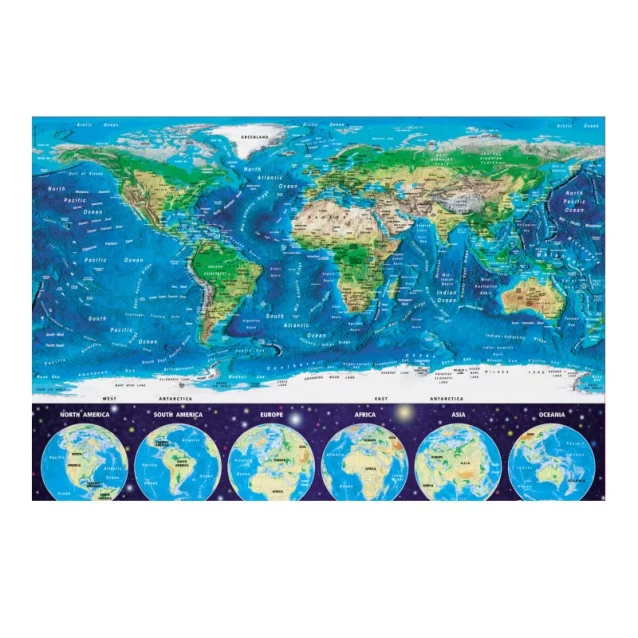 Пазл EDUCA сяючий Мапа світу, 1000 елементів - 2