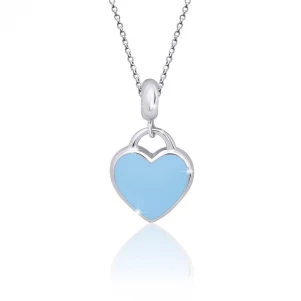 Кулон UMA&UMI  Серце блакитне 11x11 мм (319554800604) Ювелірні прикраси