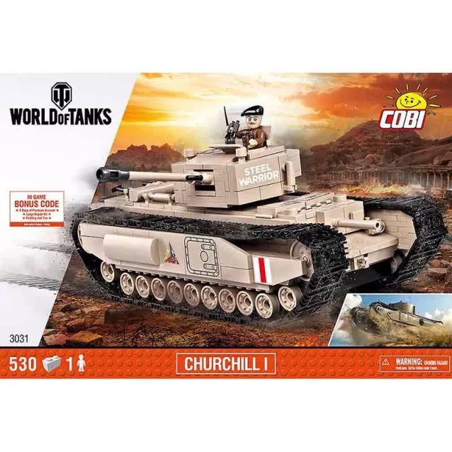 Конструктор COBI World Of Tanks Mk IV, Черчиль I, 530 деталей - 1