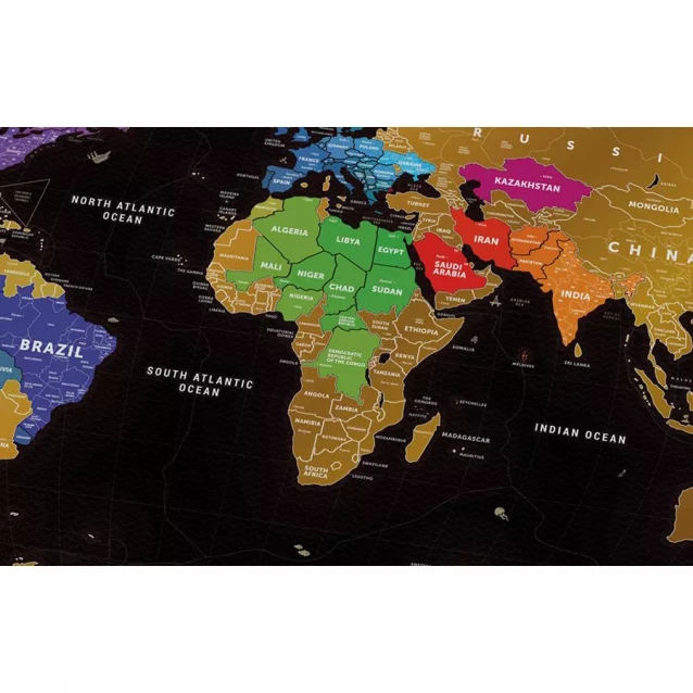 DREAM&DO Скретч карта світу "Travel Map Black World" (тубус) - 6