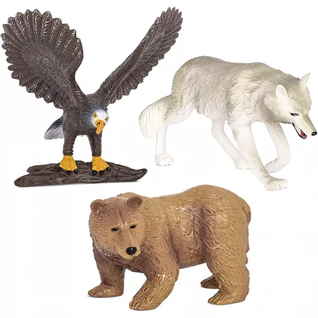 Набір фігурок Terra Лісові Тварини: вовк, ведмідь, орел (AN2807Z) - 1