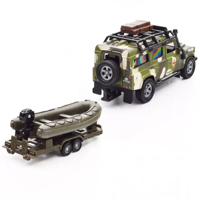 Автомодель TechnoDrive Land Rover Defender Милитари с прицепом и лодкой (520191.270) - 5