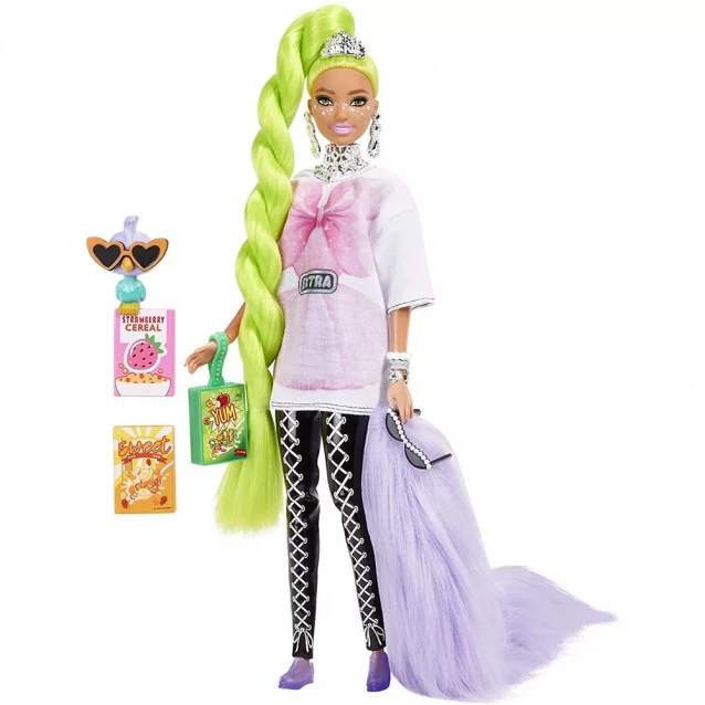 Лялька Barbie "Екстра" з неоново-зеленим волоссям (HDJ44) - 1