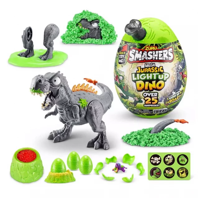 Игровой набор Smashers Mega Jurassic Light Up Dino Ти-Рекс (74108B) - 2