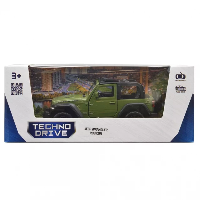 Автомодель TechnoDrive Jeep Wrangler Rubicon 2021 зеленый (250339U) - 9