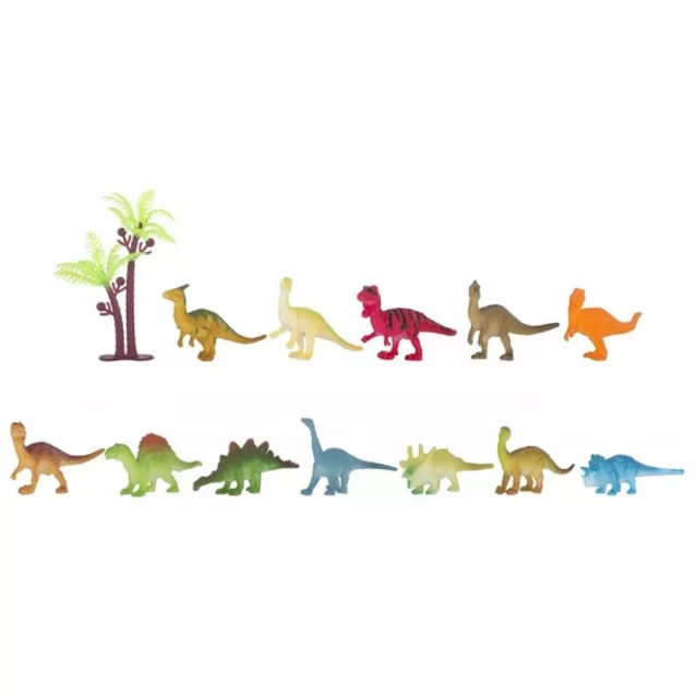 Игровые фигурки набор Динозавры 12 шт в тубусе - 3
