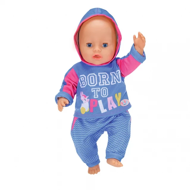 Набор одежды для куклы BABY BORN - СПОРТИВНЫЙ КОСТЮМ ДЛЯ БЕГА (на 43 cm, голубой) - 3