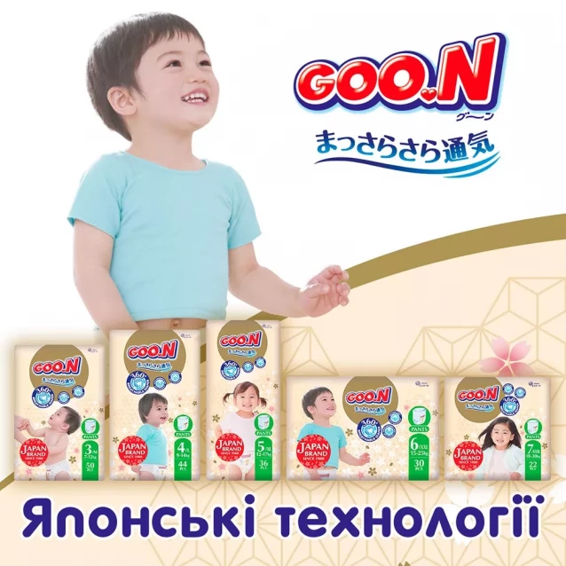 Трусики-підгузки Goo.N Premium Soft Розмір 5XL, 12-17 кг 36 од (F1010101-158) - 8
