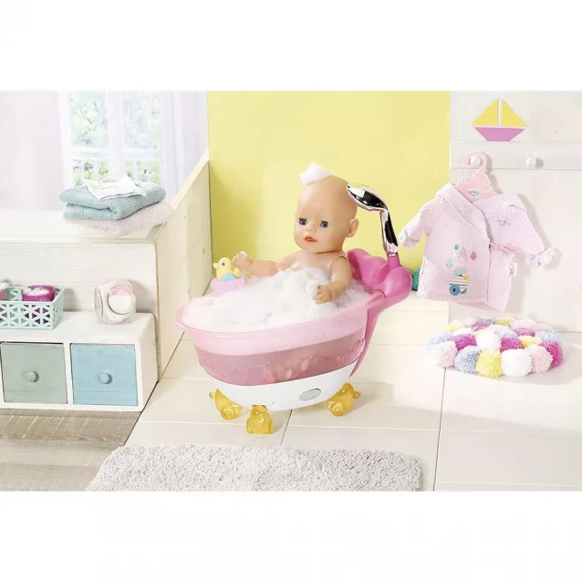 Zapf Автоматична ванночка для ляльки BABY BORN S2 - КУМЕДНЕ КУПАННЯ (світло, звук) 831908 - 4
