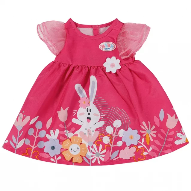 Одежда для куклы Baby Born Платье с цветами 43 см (832639) - 1