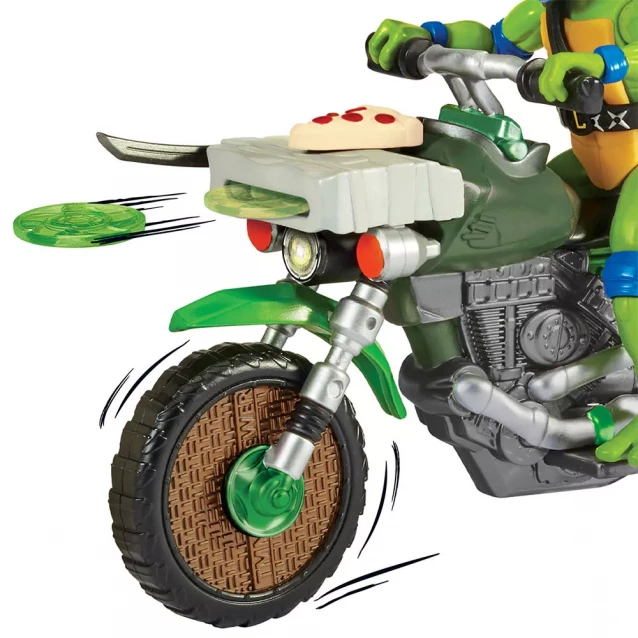 Ігровий набір TMNT з фігуркою Леонардо на мотоциклі 11,5 см (83431) - 3