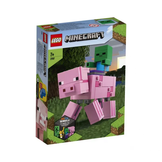 Конструктор LEGO Minecraft Великі Фігурки, Свиня Та Зомбі-Дитина (21157) - 1