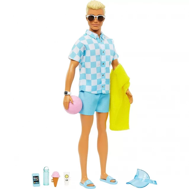 Кукла Barbie Кен Пляжная прогулка (HPL74) - 1