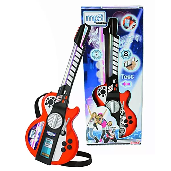 SIMBA TOYS Музыкальный инструмент Гитара с разъемом для MP3-плеера, 8 муз. эффектов, 66 см, 6 - 2