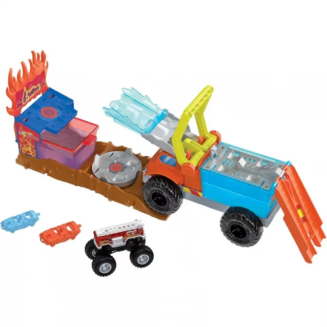 Игровой набор Hot Wheels Monster Truck Изменение цвета Пожарное спасение (HPN73) - 1