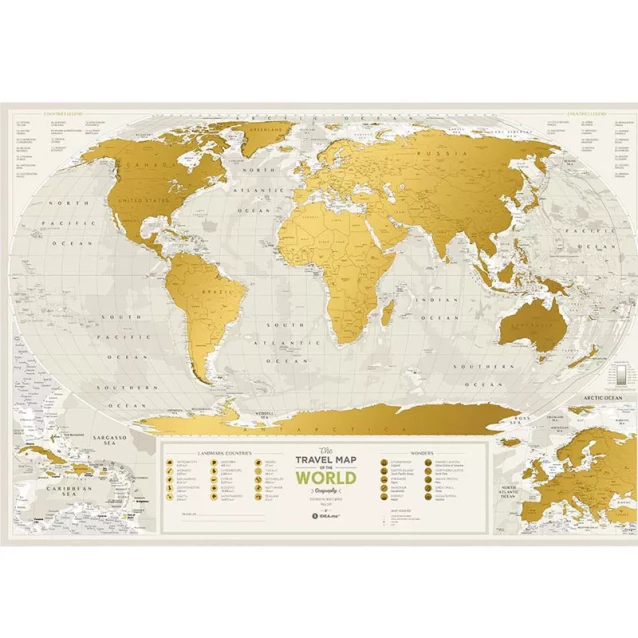 DREAM&DO Скретч карта світу "Travel Map Geography World" (тубус) - 8