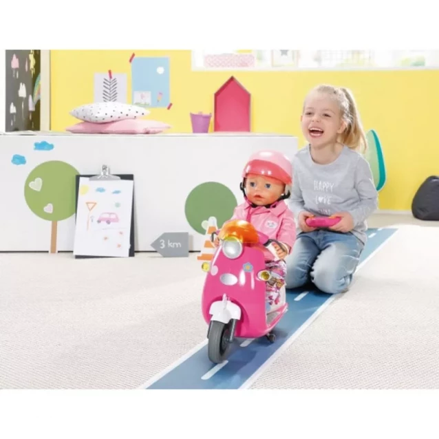 ZAPF Радиоуправляемый скутер для куклы BABY BORN (свет) - 4