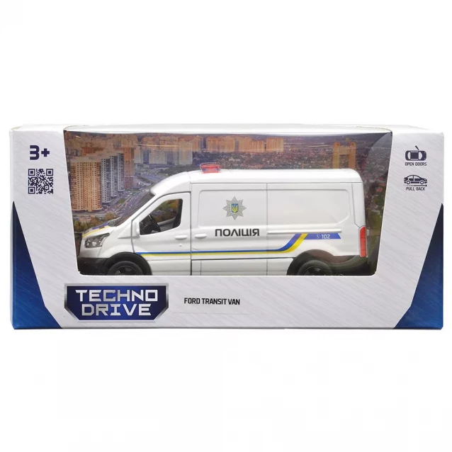 Автомодель TechnoDrive Ford Transit VAN Поліція (250343U) - 9