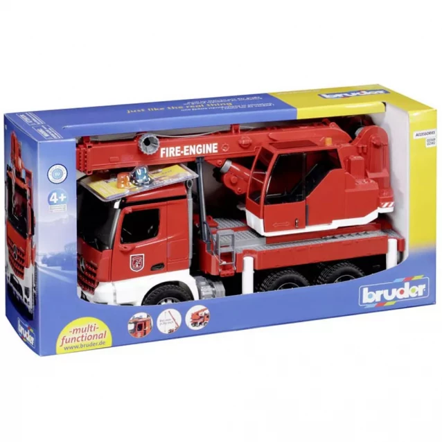 BRUDER Машинка игрушечная - пожарный автокран MB Arocs свет,звук - 3