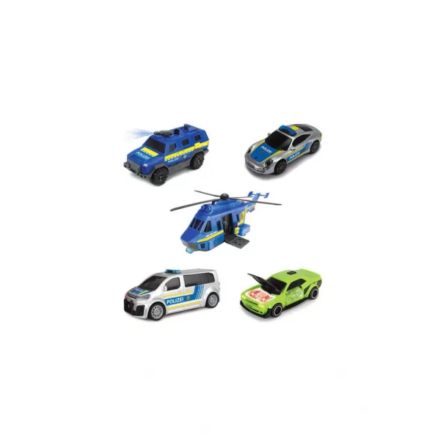 DICKIE TOYS Игровой набор "Управление полиции" с 4 машинами и вертолетом, со звук. и свет. эфф. - 2