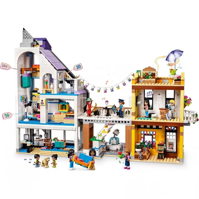 Конструктор LEGO Friends Квіткові та дизайнерські крамниці у центрі міста (41732) - 4